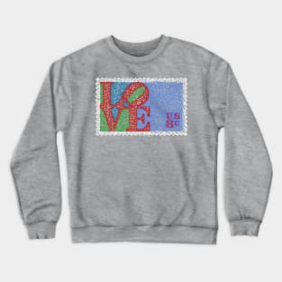 Low Poly Love Stamp (Robert Indiana) Crewneck Sweatshirt